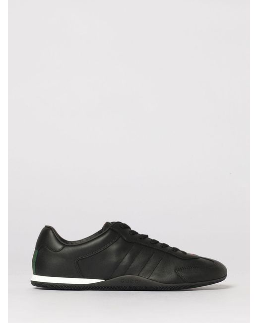 Gucci Black Shift Leather Sneakers for men
