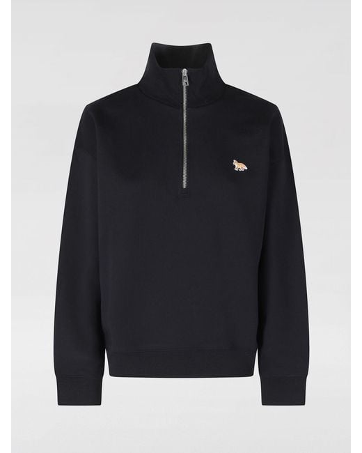 Maison Kitsuné Blue Maison Kitsun&Eacute Cotton Sweatshirt With Logo