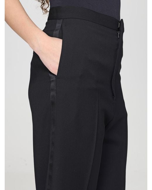 Balenciaga Black Cotton Wide-Leg Trousers