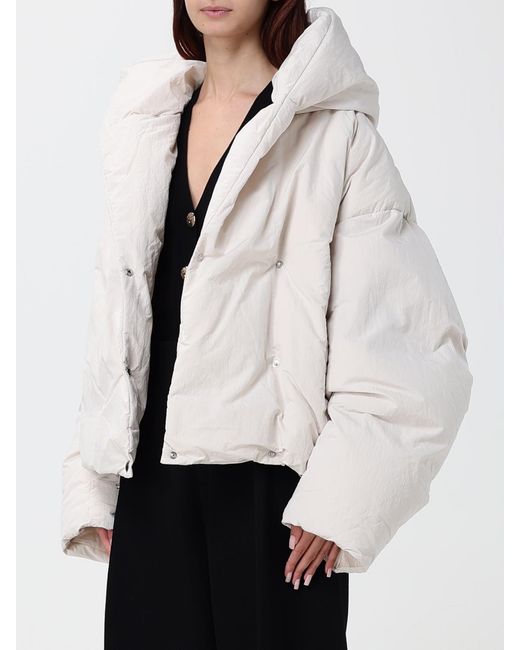 Sportmax White Marla Short Quilted Hooded Puffer Jacket