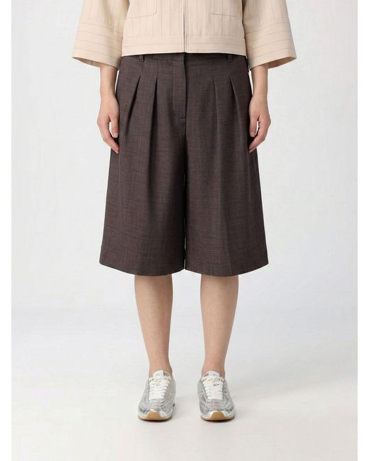 Liu Jo Gray Viscose Blend Shorts