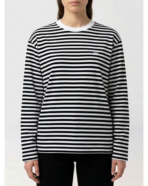 Carhartt Black Striped Cotton T-Shirts