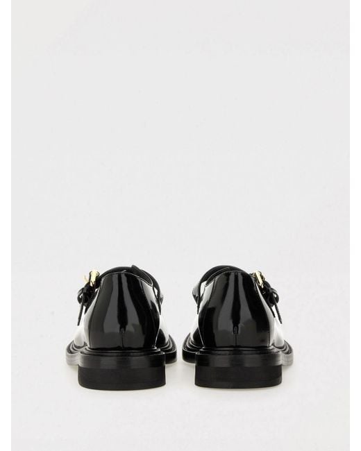 Moschino Couture Black Flache Schuhe Damen