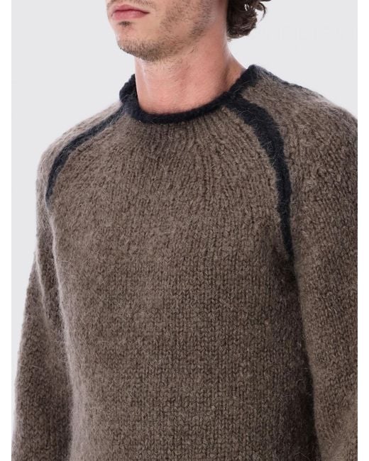 Our Legacy Brown Contrasting-Trim Sweater for men