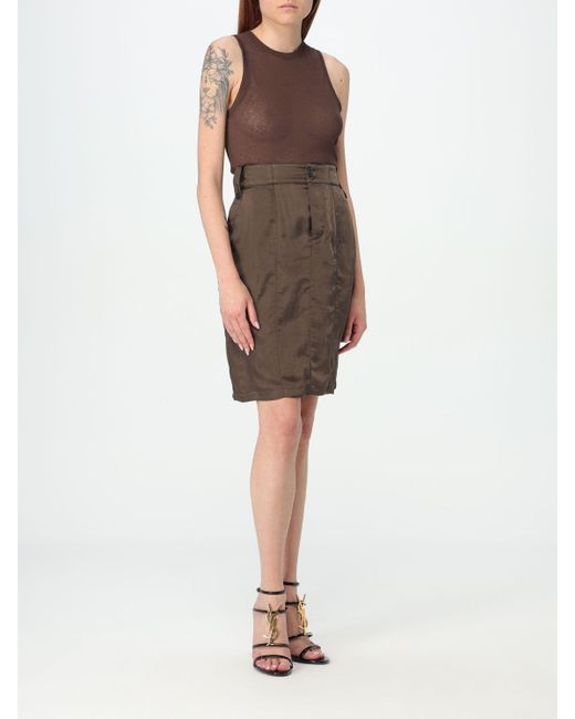 Saint Laurent Brown Skirt