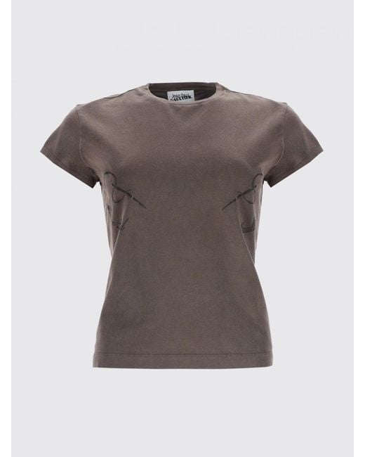 Jean Paul Gaultier Gray Organic Cotton Printed T-Shirts