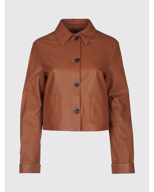 Jacob Cohen Brown Leather Jacket