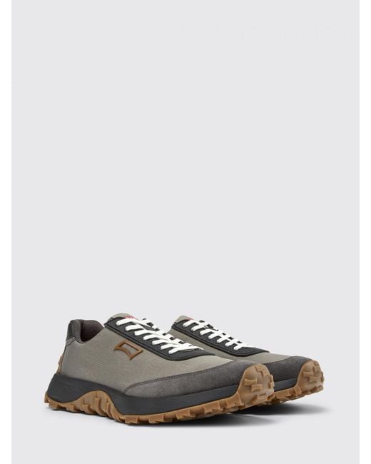 Camper White Drift Trail Leather And Fabric Sneakers for men