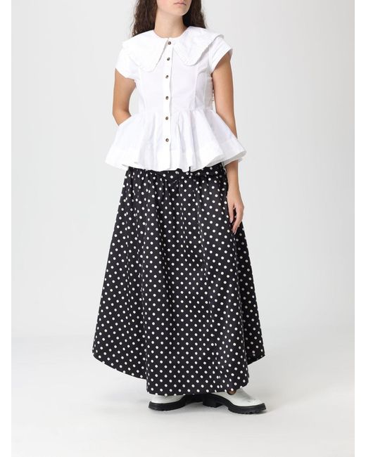 Ganni White Stretch Organic Cotton Shirt