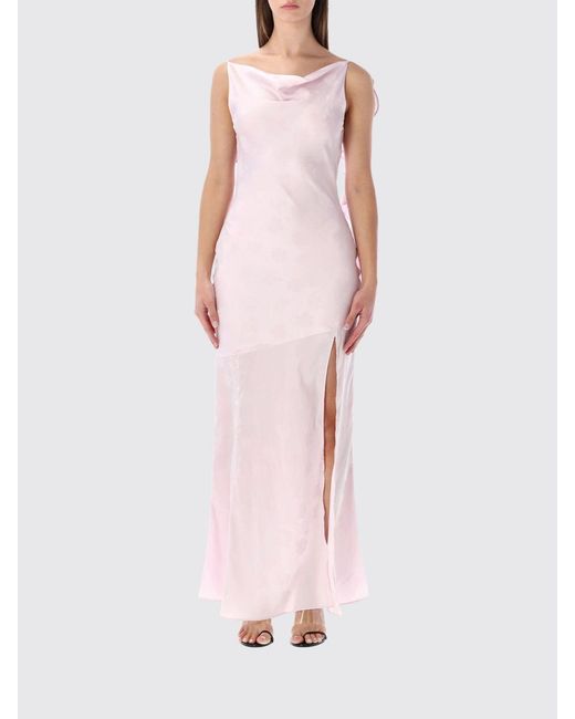 Vestido Largo De Crepé Reciclado ROTATE BIRGER CHRISTENSEN de color Pink
