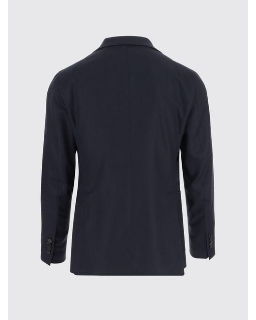 Tagliatore Blue Single Breasted Stretch Virgin Wool Blazer for men