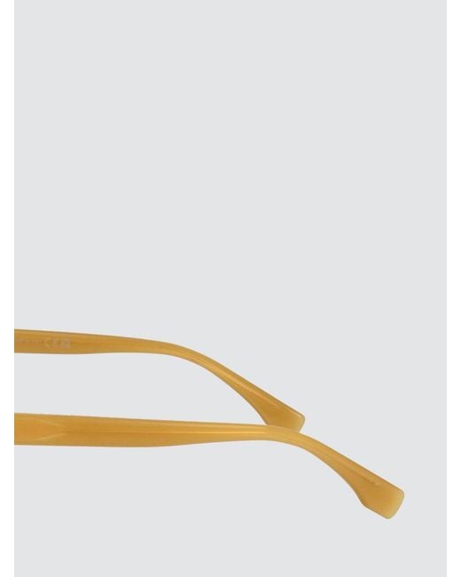 Fendi Brown Ff Monogram Teardrop Acetate Sunglasses