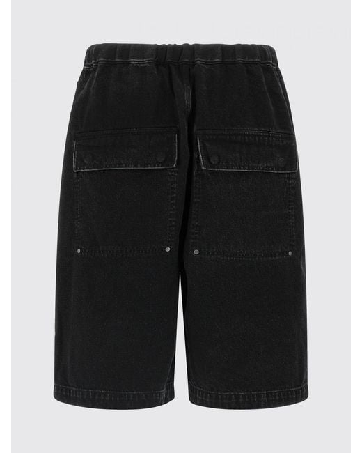 Entire studios Black Cotton Denim Shorts for men