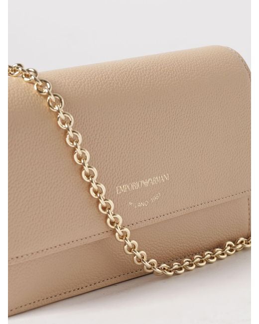 Emporio Armani Natural Grained Leather Bag