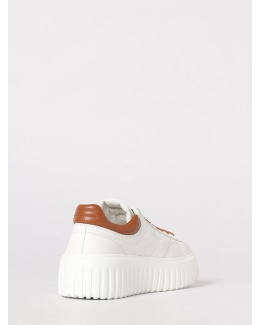Hogan Natural H-Stripes Nappa Leather Sneakers