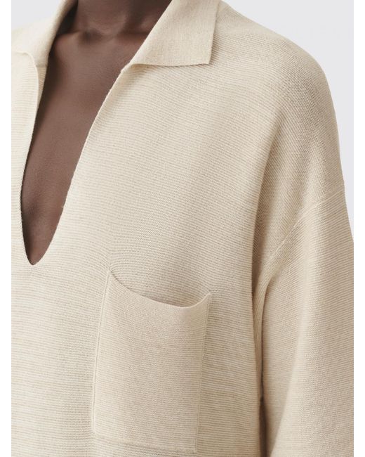 Fabiana Filippi Natural Wool And Cotton Polo Dress