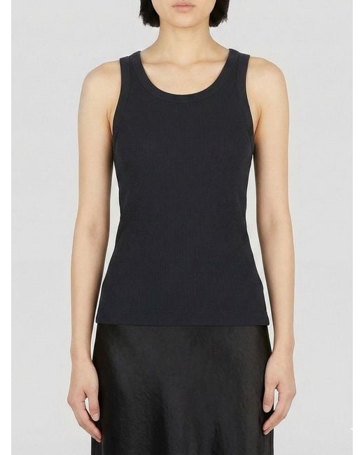 Vince Black Basic Cotton Blend Top