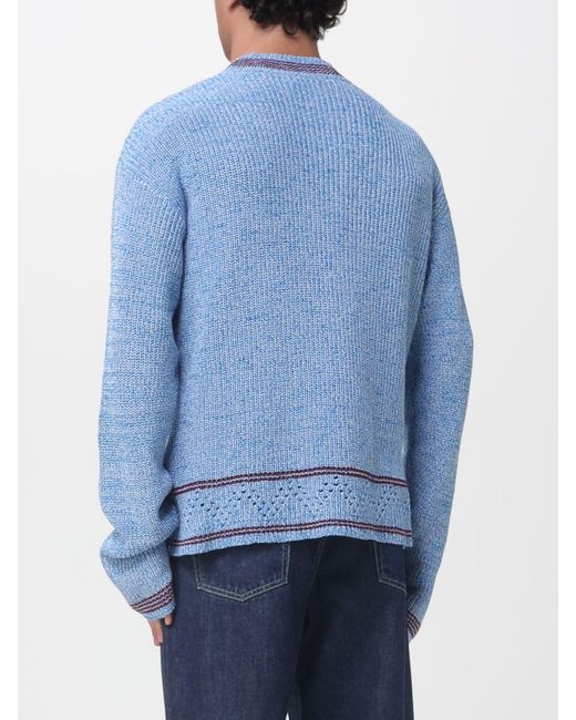Marni Blue Cotton Crew Neck Pullover for men