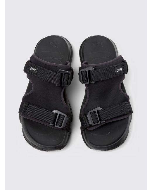 Camper Black Karst Recycled Fabric Sandal for men
