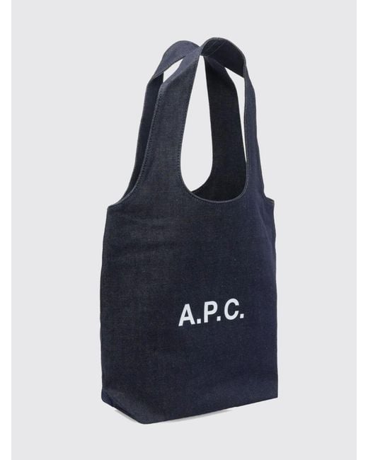 A.P.C. Blue Ninon Small Tote Bag