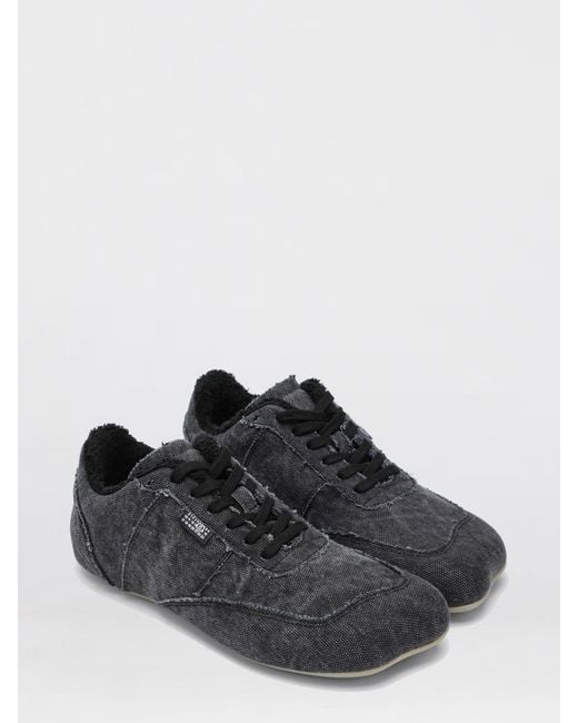 MM6 by Maison Margiela White Anatomic Washed Cotton Canvas Sneakers for men