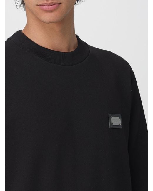 Dolce & Gabbana Black Dolce &Amp Gabbana Cotton Crewneck Sweatshirt for men