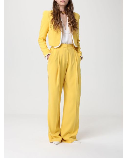 Elisabetta Franchi Yellow Polyester Blazer
