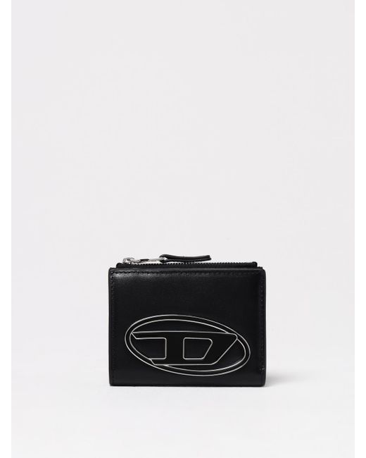 Portafoglio Oval D di DIESEL in Black