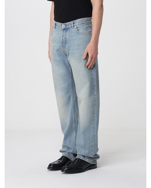 McQueen Blue Straight Denim Jeans for men