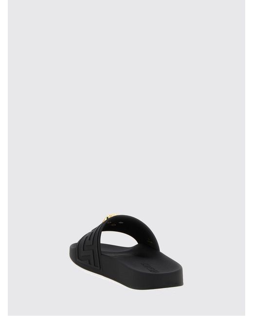 Versace Black La Medusa Rubber Sliders for men