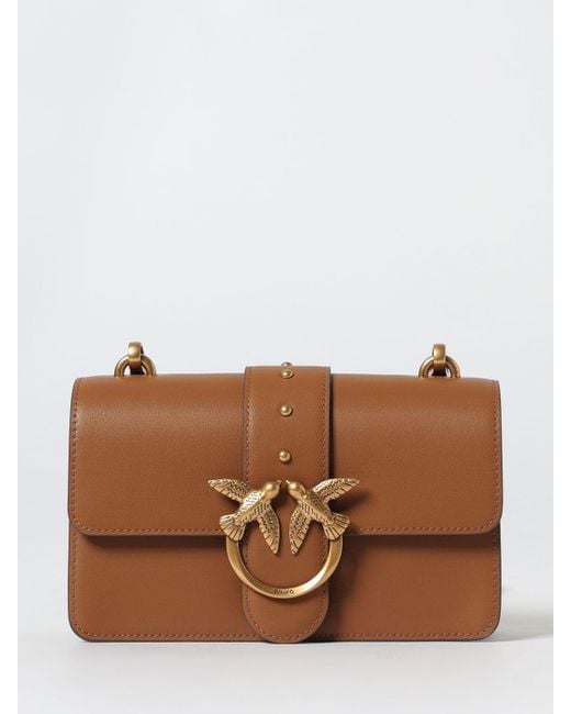 Pinko Brown Love One Classic Mini Bag