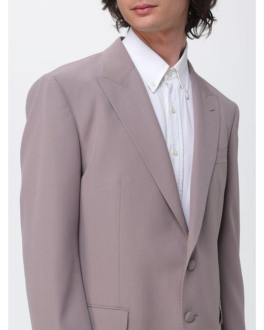 Dolce & Gabbana Purple Dolce &Amp Gabbana Single Breasted Wool Blazer for men