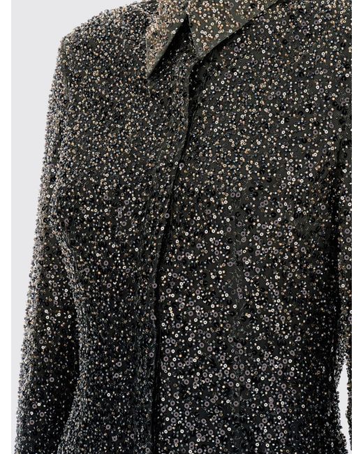 ROTATE BIRGER CHRISTENSEN Gray Sequin Shirt