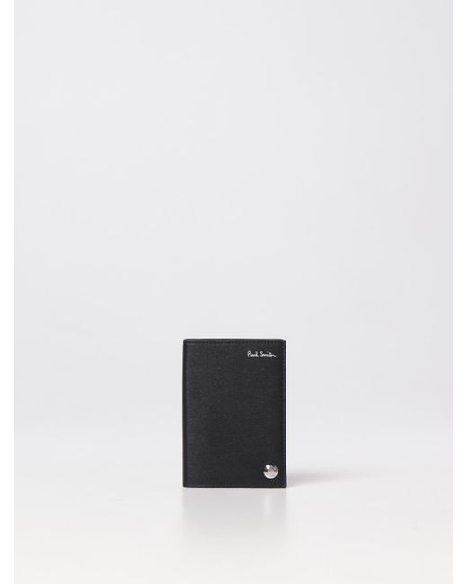 Paul Smith White Leather Credit Card Holder for men