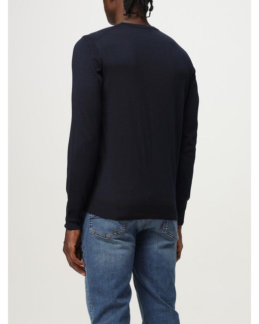 Drumohr Blue Wool Crew Neck Sweater for men