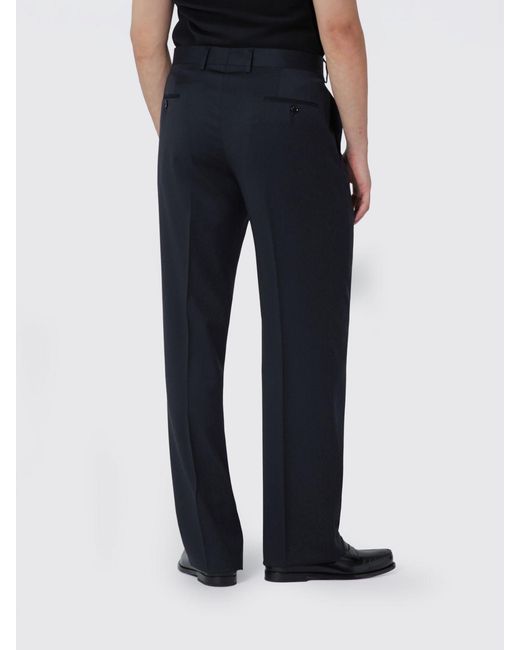 Lardini Blue Gabardine Tailored Trousers for men