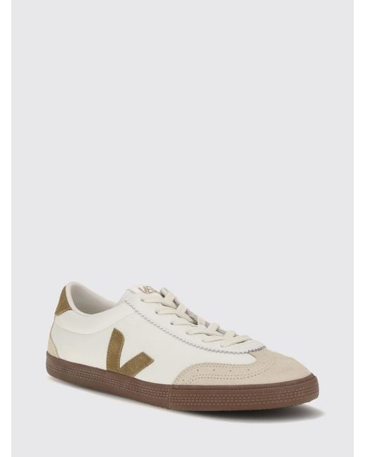 Veja White Volley Sneakers Tent Bark for men