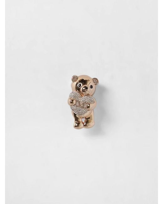 Max Mara White Teddy Scarf Brooch