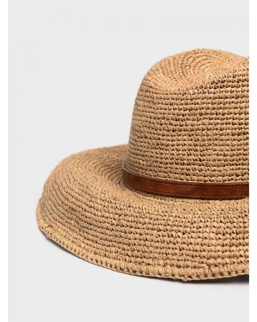 IBELIV Natural Crocheted Raffia Lubeman Hat
