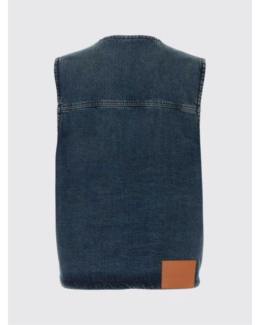 Jil Sander Blue Denim Vest for men