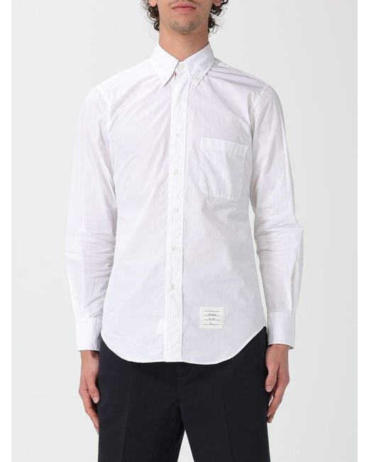 Thom Browne White Classic Cotton Poplin Shirt for men