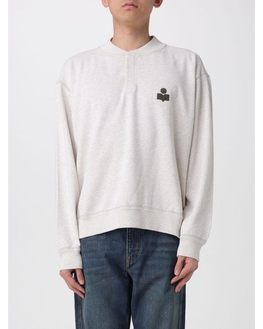 Isabel Marant White Cotton Crew Neck Sweatshirt for men