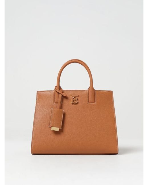Mini sac à main Frances en cuir Burberry en coloris Brown