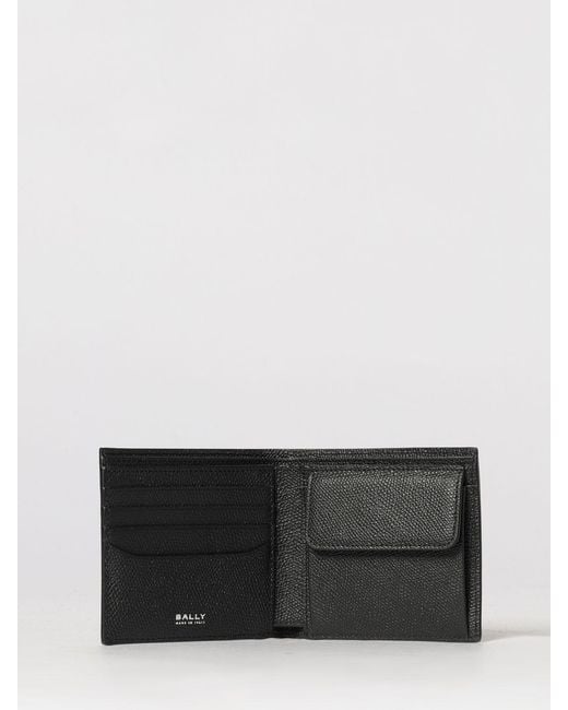 Bally White Grained Leather Wallet With Coin Pocket And Credit Card Slots for men