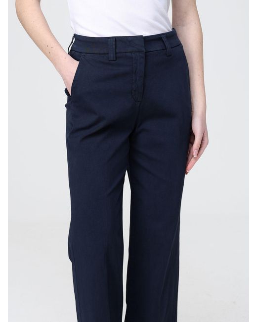 Peuterey Blue Stretch Cotton Straight Pants