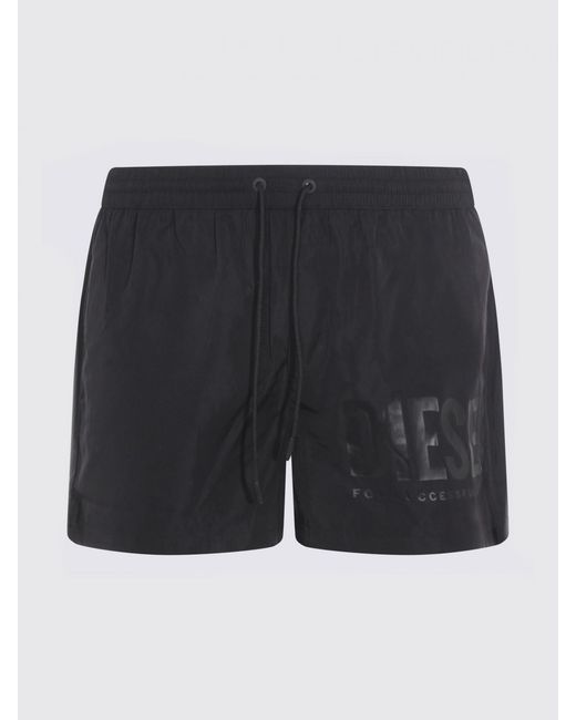 DIESEL Black Polyamide Swimsuit for men