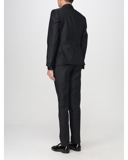 DSquared² Black Slim Fit Suit Notch Lapel for men