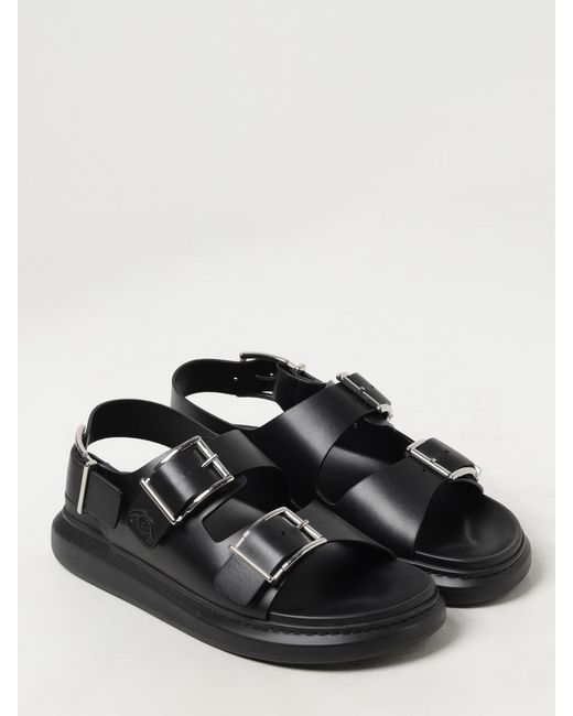 McQueen Black Sandals for men