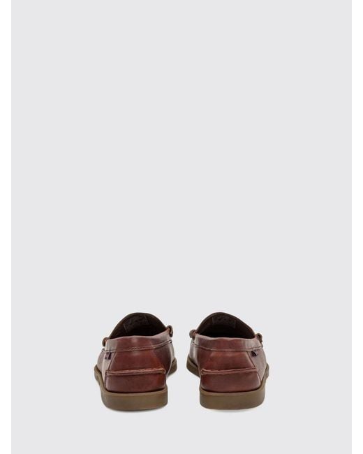 Sebago Brown Dolphin Waxed Leather Loafers for men