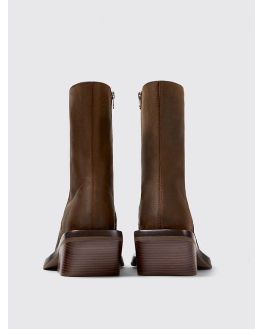 Camper Brown Leather Ankle Boots for men